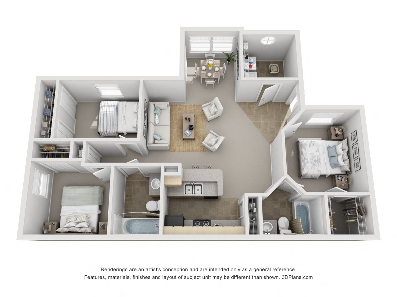 3 Bedroom Floor Plan 3